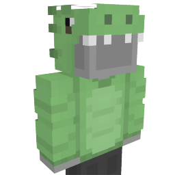 Thumbnail of the Minecraft Bedrock Marketplace product Green Dinosaur Hoodie created by CupcakeBrianna.