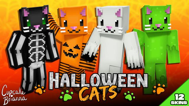 Thumbnail of the Minecraft Bedrock Marketplace product Halloween Cats HD Skin Pack created by CupcakeBrianna.