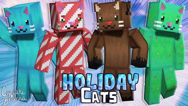 Thumbnail of the Minecraft Bedrock Marketplace product Holiday Cats HD Skin Pack created by CupcakeBrianna.