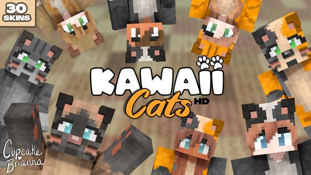 Thumbnail of the Minecraft Bedrock Marketplace product Kawaii Cats HD Skin Pack created by CupcakeBrianna.