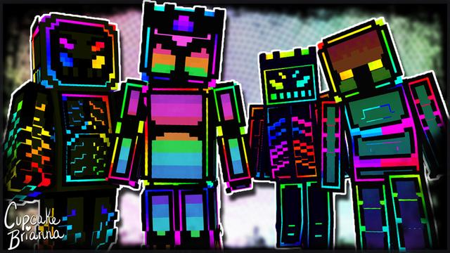 Thumbnail of the Minecraft Bedrock Marketplace product Neon Knights HD Skin Pack created by CupcakeBrianna.