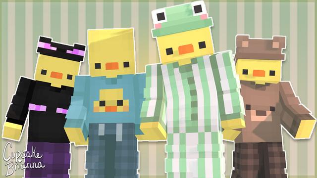 Thumbnail of the Minecraft Bedrock Marketplace product Pajama Duckies Skin Pack created by CupcakeBrianna.