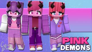 Thumbnail of the Minecraft Bedrock Marketplace product Pink Demons HD Skin Pack created by CupcakeBrianna.