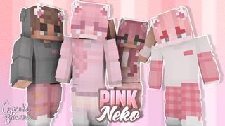 Thumbnail of the Minecraft Bedrock Marketplace product Pink Neko Skin Pack created by CupcakeBrianna.