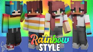 Thumbnail of the Minecraft Bedrock Marketplace product Rainbow Style Skin Pack created by CupcakeBrianna.