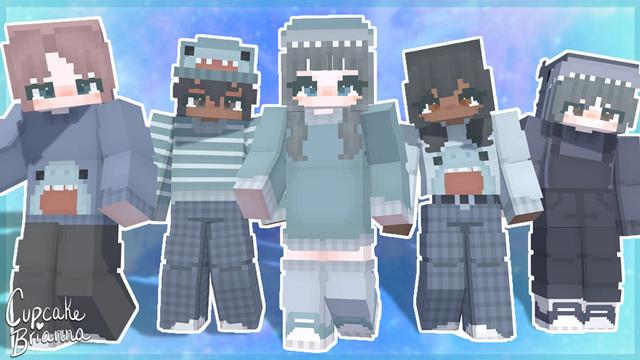 Thumbnail of the Minecraft Bedrock Marketplace product Shark Fashion HD skin Pack created by CupcakeBrianna.