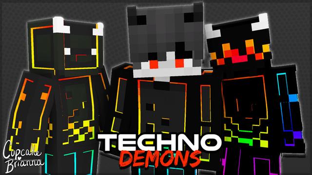 Thumbnail of the Minecraft Bedrock Marketplace product Techno Demons Skin Pack created by CupcakeBrianna.