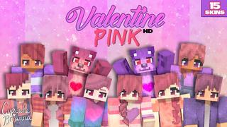 Thumbnail of the Minecraft Bedrock Marketplace product Valentine Pink HD Skin Pack created by CupcakeBrianna.