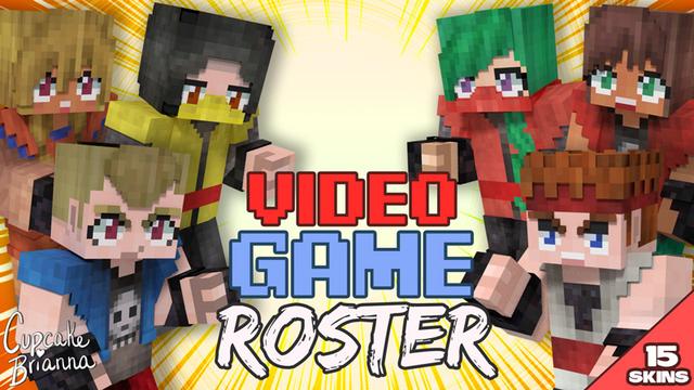 Thumbnail of the Minecraft Bedrock Marketplace product Video Game Roster HD Skin Pack created by CupcakeBrianna.
