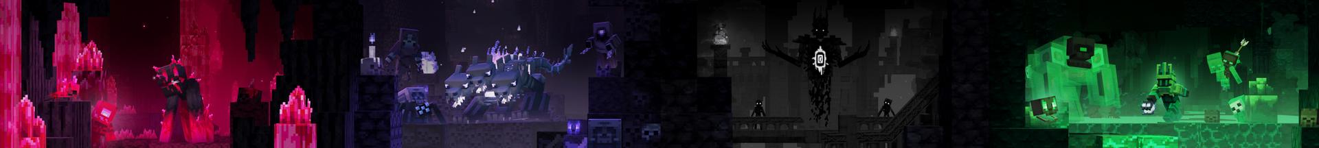Panorama of the Minecraft Bedrock Marketplace product Abyss Dimension created by Cyclone.