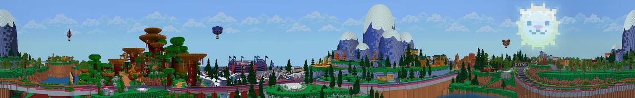 Panorama of the Minecraft Bedrock Marketplace product Animal Ville created by Cyclone.