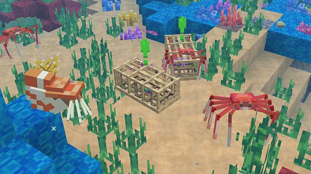 Screenshot of the Minecraft Bedrock Marketplace product Aquatic Life: Fishing created by Cyclone.