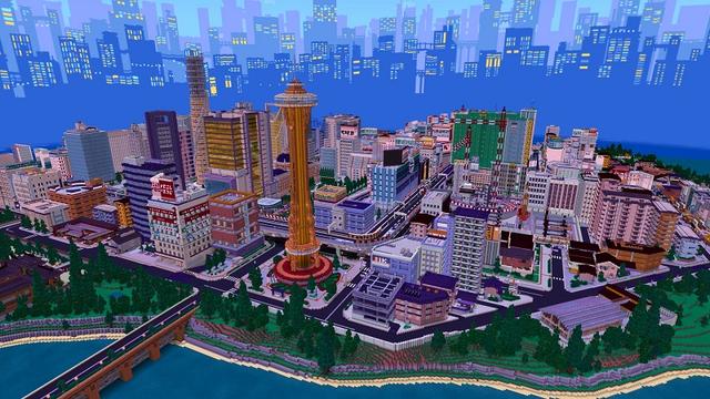 Screenshot of the Minecraft Bedrock Marketplace product City Skyline created by Cyclone.