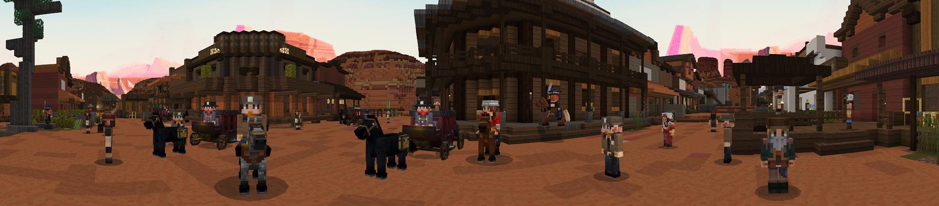 Panorama of the Minecraft Bedrock Marketplace product Cowboy Country created by Cyclone.