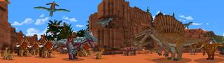 Panorama of the Minecraft Bedrock Marketplace product Dinosaur Expansion created by Cyclone.