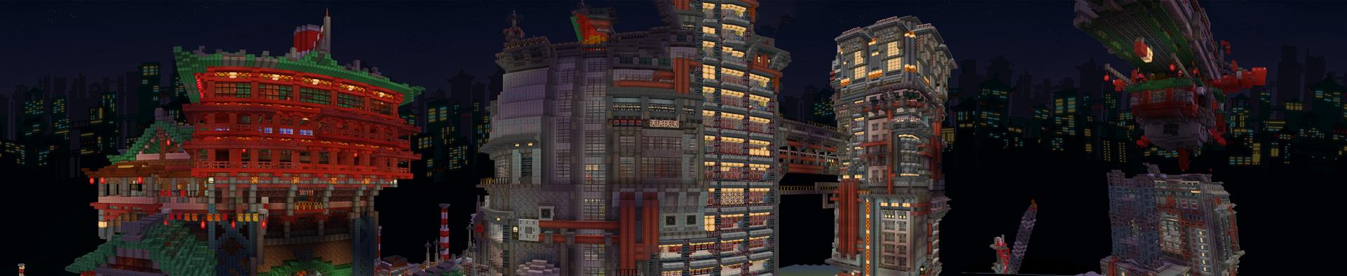 Panorama of the Minecraft Bedrock Marketplace product Dragon City created by Cyclone.