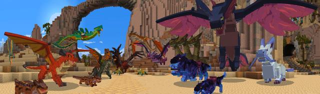 Panorama of the Minecraft Bedrock Marketplace product Dragon Expansion created by Cyclone.