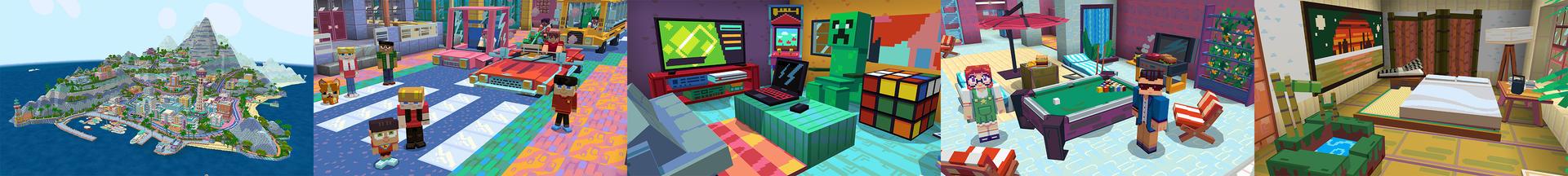 Panorama of the Minecraft Bedrock Marketplace product Furniture Expansion created by Cyclone.