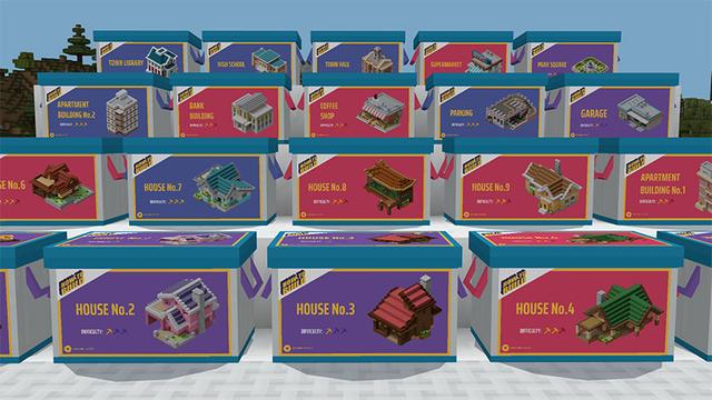 Screenshot of the Minecraft Bedrock Marketplace product How to Build: Town created by Cyclone.