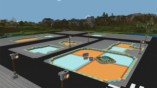 Screenshot of the Minecraft Bedrock Marketplace product How to Build: Town created by Cyclone.
