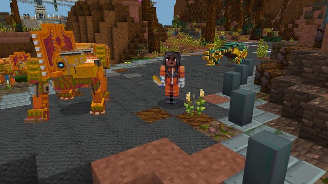 Screenshot of the Minecraft Bedrock Marketplace product Jurassic Steel created by Cyclone.