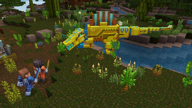 Screenshot of the Minecraft Bedrock Marketplace product Jurassic Steel created by Cyclone.