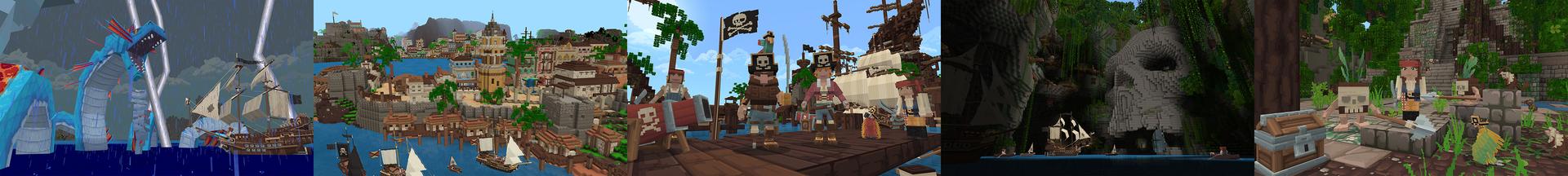 Panorama of the Minecraft Bedrock Marketplace product Legendary Seas created by Cyclone.