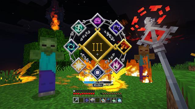 Screenshot of the Minecraft Bedrock Marketplace product Magic Spells Add-On created by Cyclone.