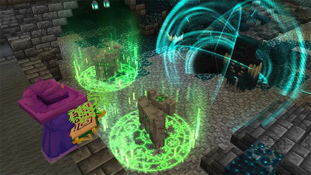 Screenshot of the Minecraft Bedrock Marketplace product Magic Spells created by Cyclone.