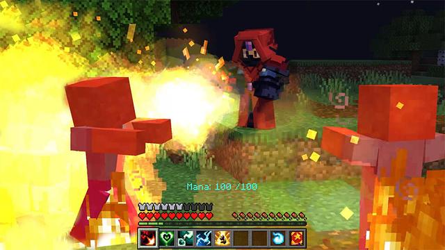 Screenshot of the Minecraft Bedrock Marketplace product Magic Spells created by Cyclone.