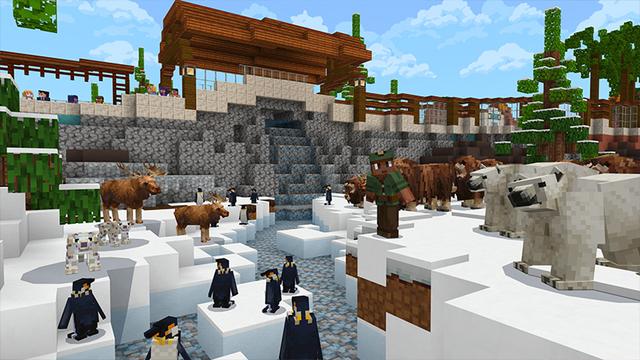 Screenshot of the Minecraft Bedrock Marketplace product MINE ZOO 2 created by Cyclone.