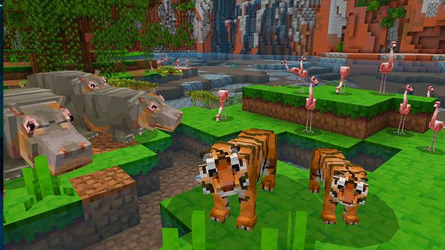Screenshot of the Minecraft Bedrock Marketplace product MINE ZOO 2 created by Cyclone.