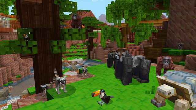 Screenshot of the Minecraft Bedrock Marketplace product MINE ZOO 2 created by Cyclone.