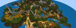 Panorama of the Minecraft Bedrock Marketplace product Mine Zoo created by Cyclone.