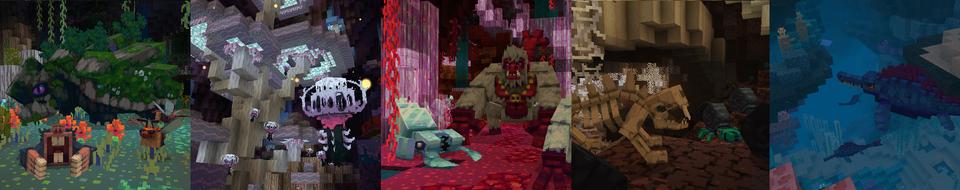 Panorama of the Minecraft Bedrock Marketplace product Mining Expansion created by Cyclone.