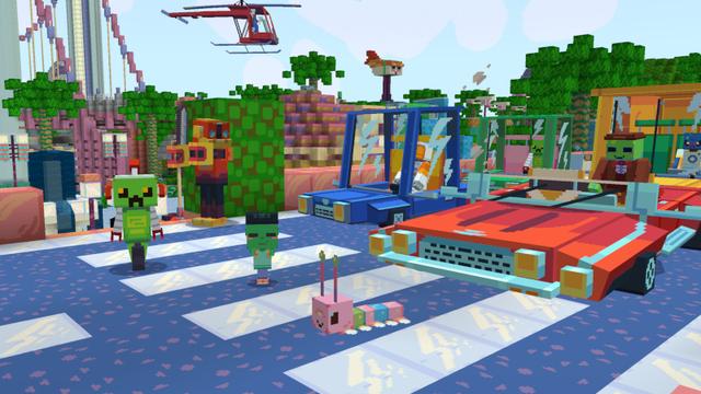 Screenshot of the Minecraft Bedrock Marketplace product MOB CITY Mash-up created by Cyclone.