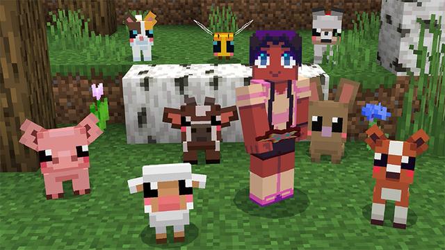 Screenshot of the Minecraft Bedrock Marketplace product Mob Pets Add-On created by Cyclone.