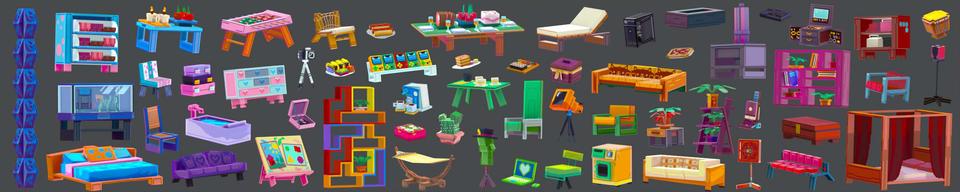 Panorama of the Minecraft Bedrock Marketplace product Modern Furniture created by Cyclone.