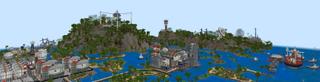 Panorama of the Minecraft Bedrock Marketplace product Monsters and Robots Mash-Up created by Cyclone.