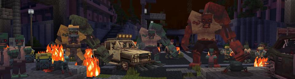 Panorama of the Minecraft Bedrock Marketplace product Mutant Zombies created by Cyclone.