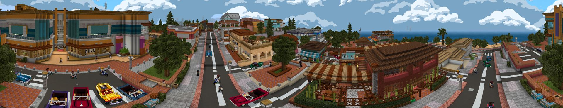 Panorama of the Minecraft Bedrock Marketplace product Shopping Time! created by Cyclone.