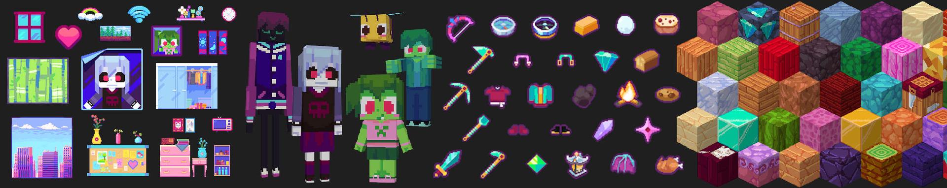 Panorama of the Minecraft Bedrock Marketplace product Ultra Mob Teens Texture Pack created by Cyclone.