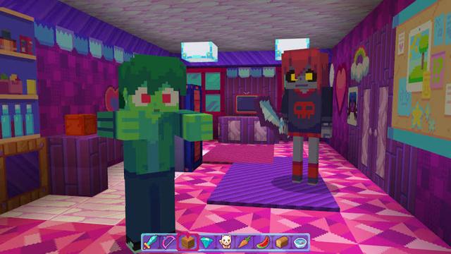 Screenshot of the Minecraft Bedrock Marketplace product Ultra Mob Teens Texture Pack created by Cyclone.