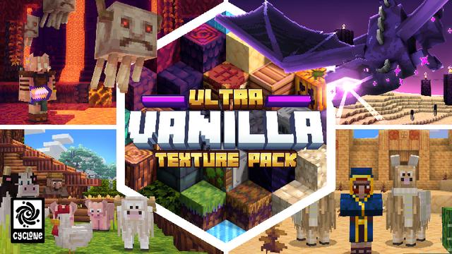 Thumbnail of the Minecraft Bedrock Marketplace product Ultra Vanilla Texture Pack created by Cyclone.