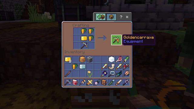Screenshot of the Minecraft Bedrock Marketplace product Weapon Crafting created by Cyclone.