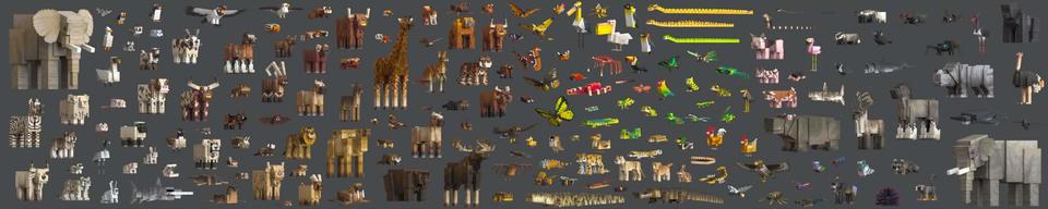Panorama of the Minecraft Bedrock Marketplace product Wildlife Overworld created by Cyclone.