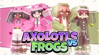 Thumbnail of the Minecraft Bedrock Marketplace product Axolotls vs Frogs created by Cynosia.