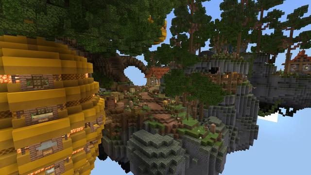 Screenshot of the Minecraft Bedrock Marketplace product Bee Island created by Cynosia.