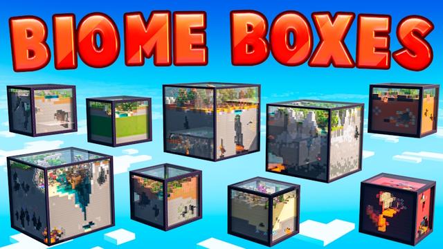 Thumbnail of the Minecraft Bedrock Marketplace product Cajas de Bioma created by Cynosia.