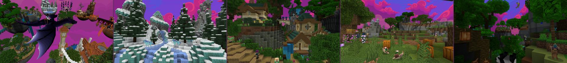 Panorama of the Minecraft Bedrock Marketplace product Boundless Skyblock created by Cynosia.